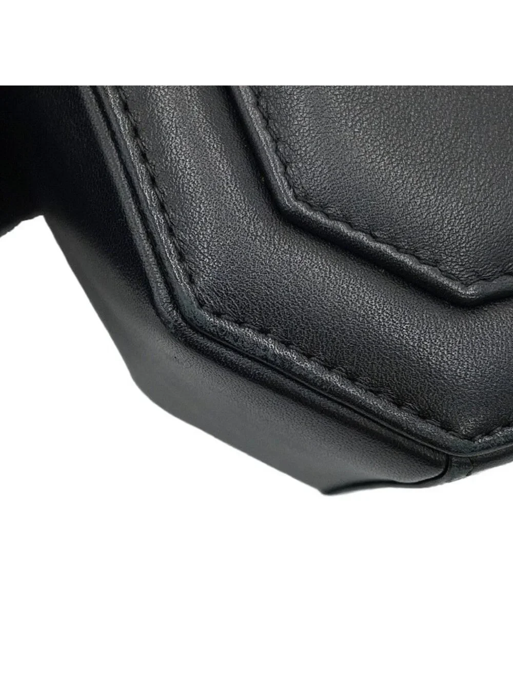 Chanel Chain Shoulder Bag Octagon CC Logo Lambskin Black